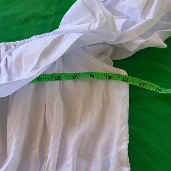 White Ruffled Romper - Picture 4 of 7